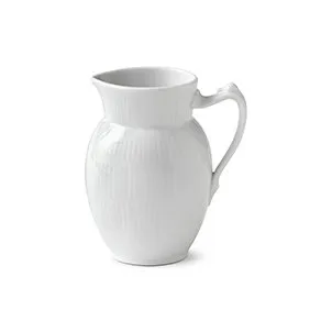Hvid Riflet kande - 38 cl - Royal Copenhagen