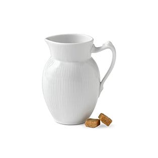 Hvid Riflet kande, 38 cl Royal Copenhagen