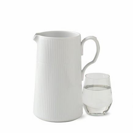Hvid Riflet kande med håndtag, 1,5 l Royal Copenhagen