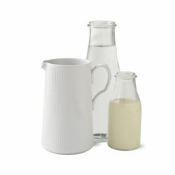 Hvid Riflet kande med håndtag - 1,5 l - Royal Copenhagen