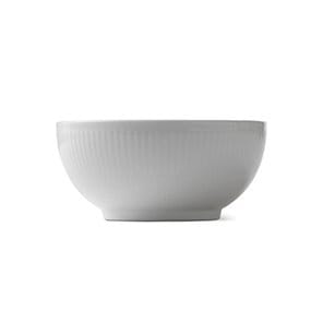 Hvid Riflet skål - Ø 13 cm - Royal Copenhagen