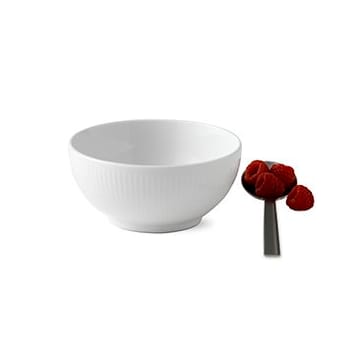Hvid Riflet skål - Ø 13 cm - Royal Copenhagen