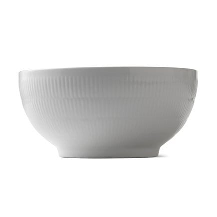 Hvid Riflet skål - Ø 24 cm - Royal Copenhagen