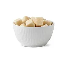 Hvid Riflet sukkerskål, 15 cl Royal Copenhagen
