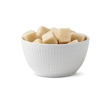 Hvid Riflet sukkerskål, 15 cl Royal Copenhagen