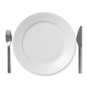 Hvid Riflet tallerken - Ø 27 cm - Royal Copenhagen