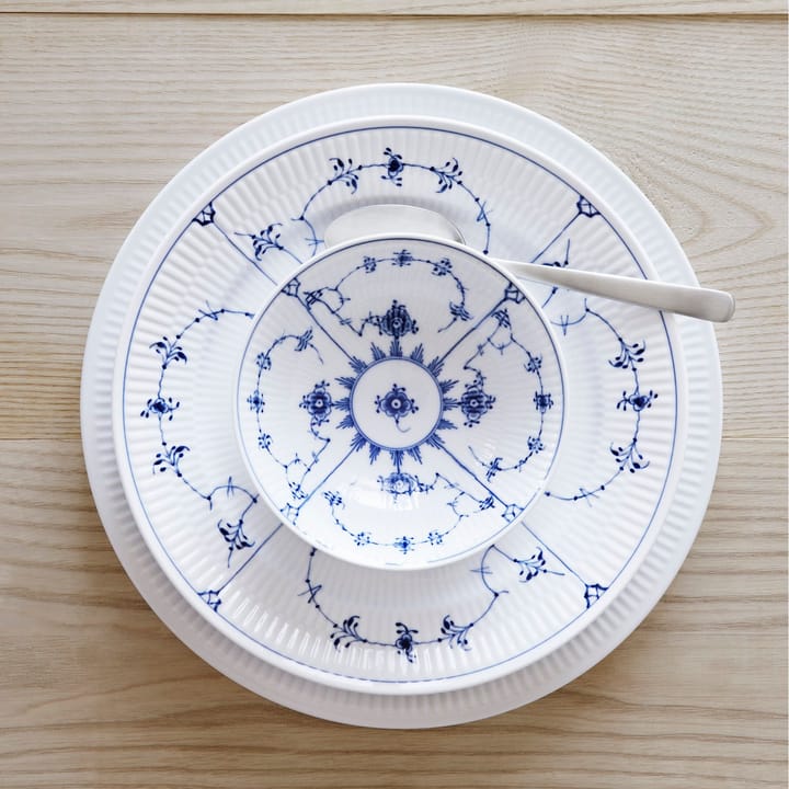 Hvid Riflet tallerken, Ø 27 cm Royal Copenhagen
