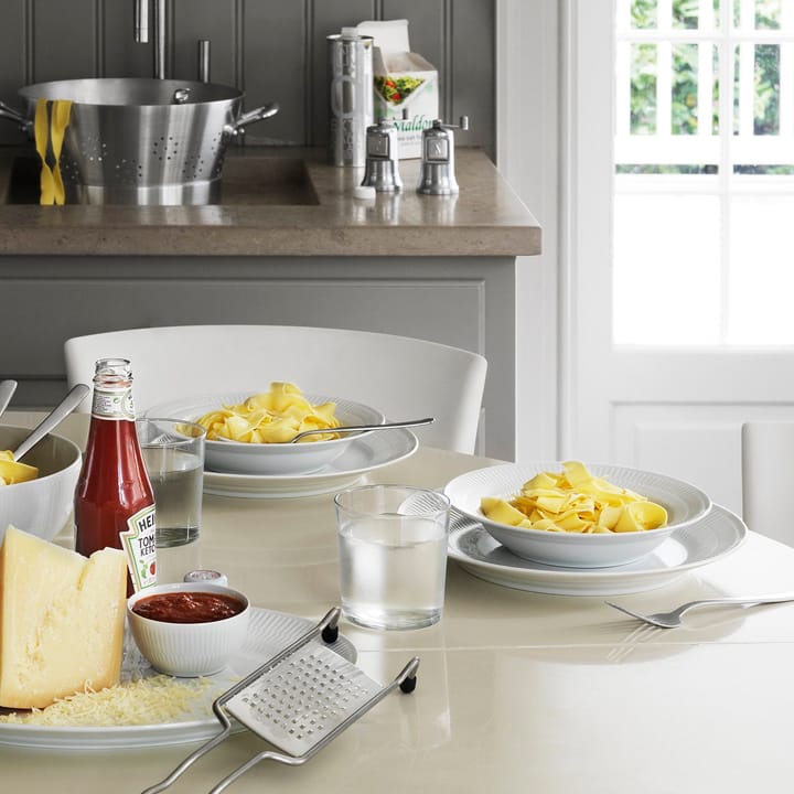 Hvid Riflet tallerken, Ø 27 cm Royal Copenhagen
