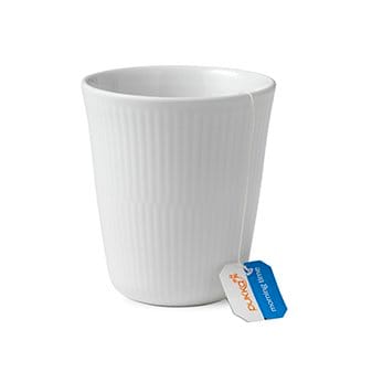 Hvid Riflet termokrus, 29 cl Royal Copenhagen