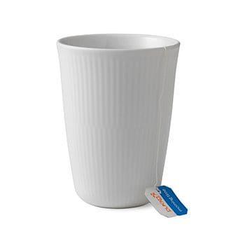 Hvid Riflet termokrus, 39 cl Royal Copenhagen