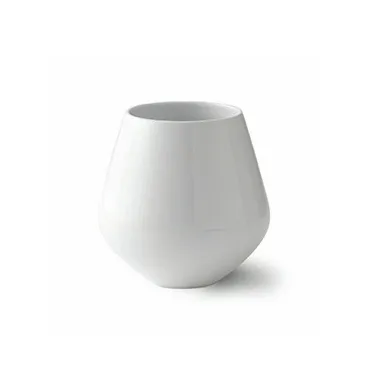 Hvid Riflet vase, 15 cm Royal Copenhagen