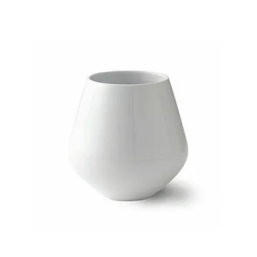 Hvid Riflet vase - 15 cm - Royal Copenhagen