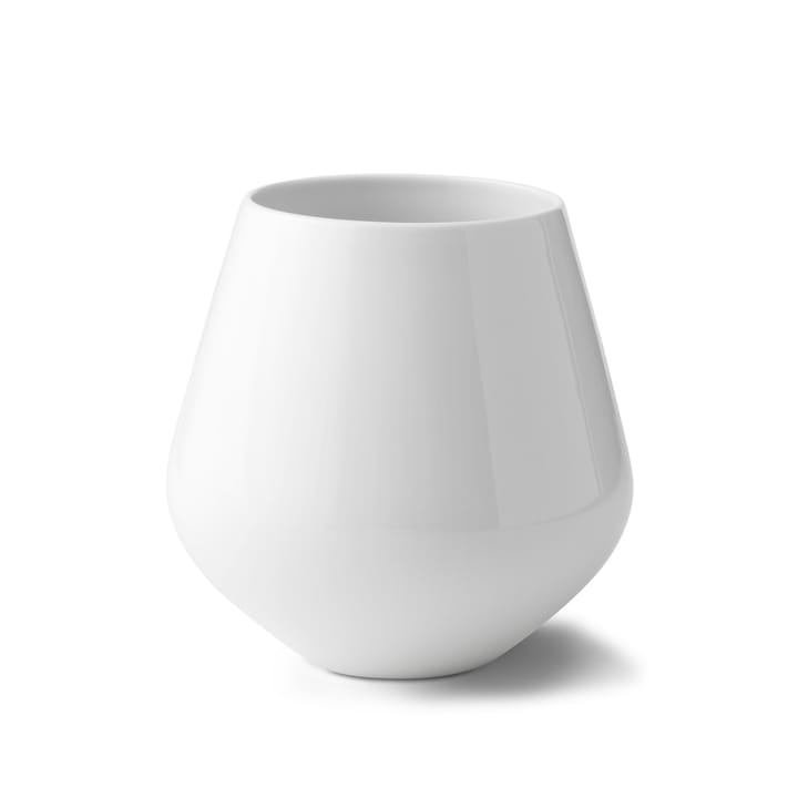 Hvid Riflet vase, 20,5 Royal Copenhagen