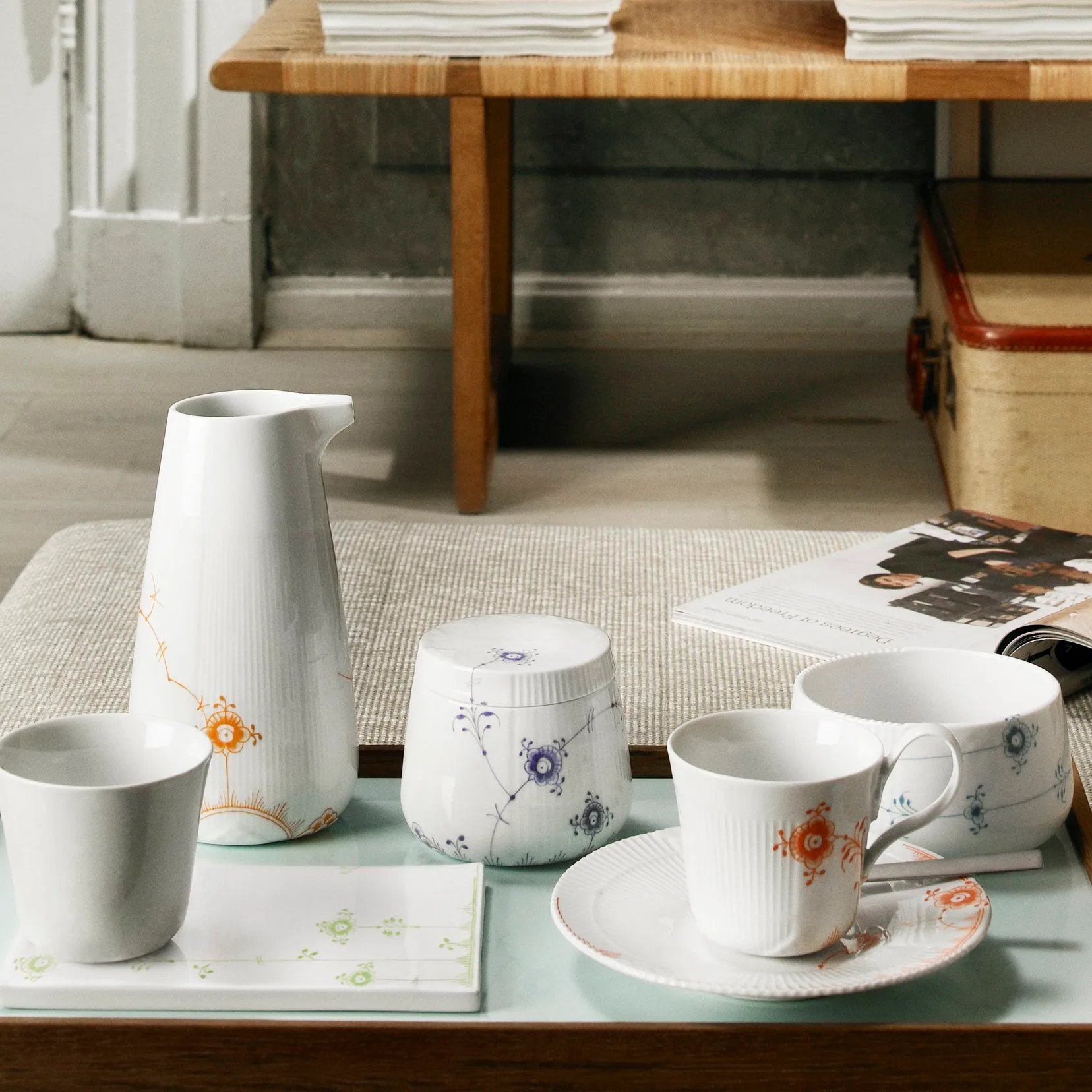 Multifarvet Elements Kande, 70 cl - Apricot Royal Copenhagen