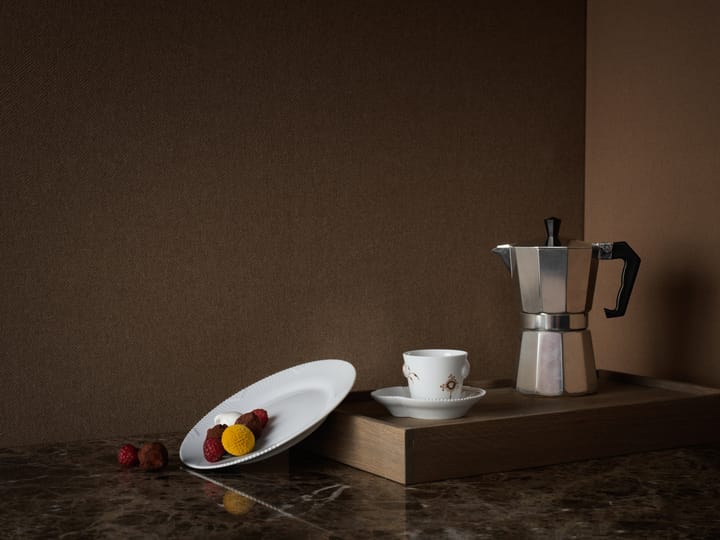 Multifarvet Elements mocca espressokop og underkop, 10 cl Royal Copenhagen
