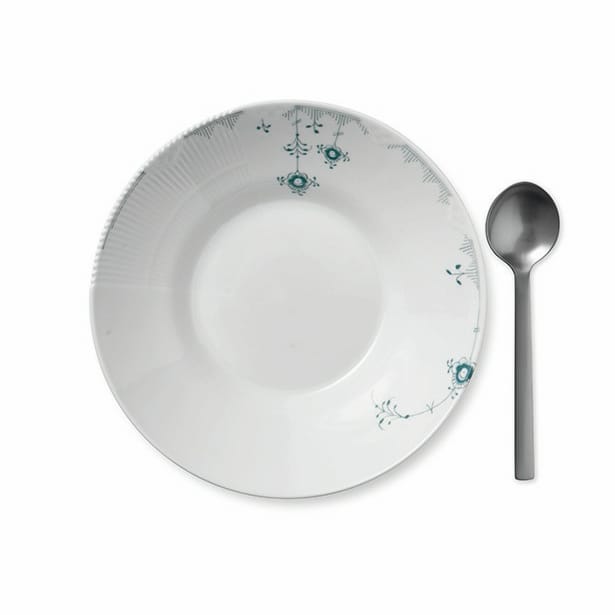 Multifarvet Elements salviegrøn dyb tallerken, 24,5 cm Royal Copenhagen