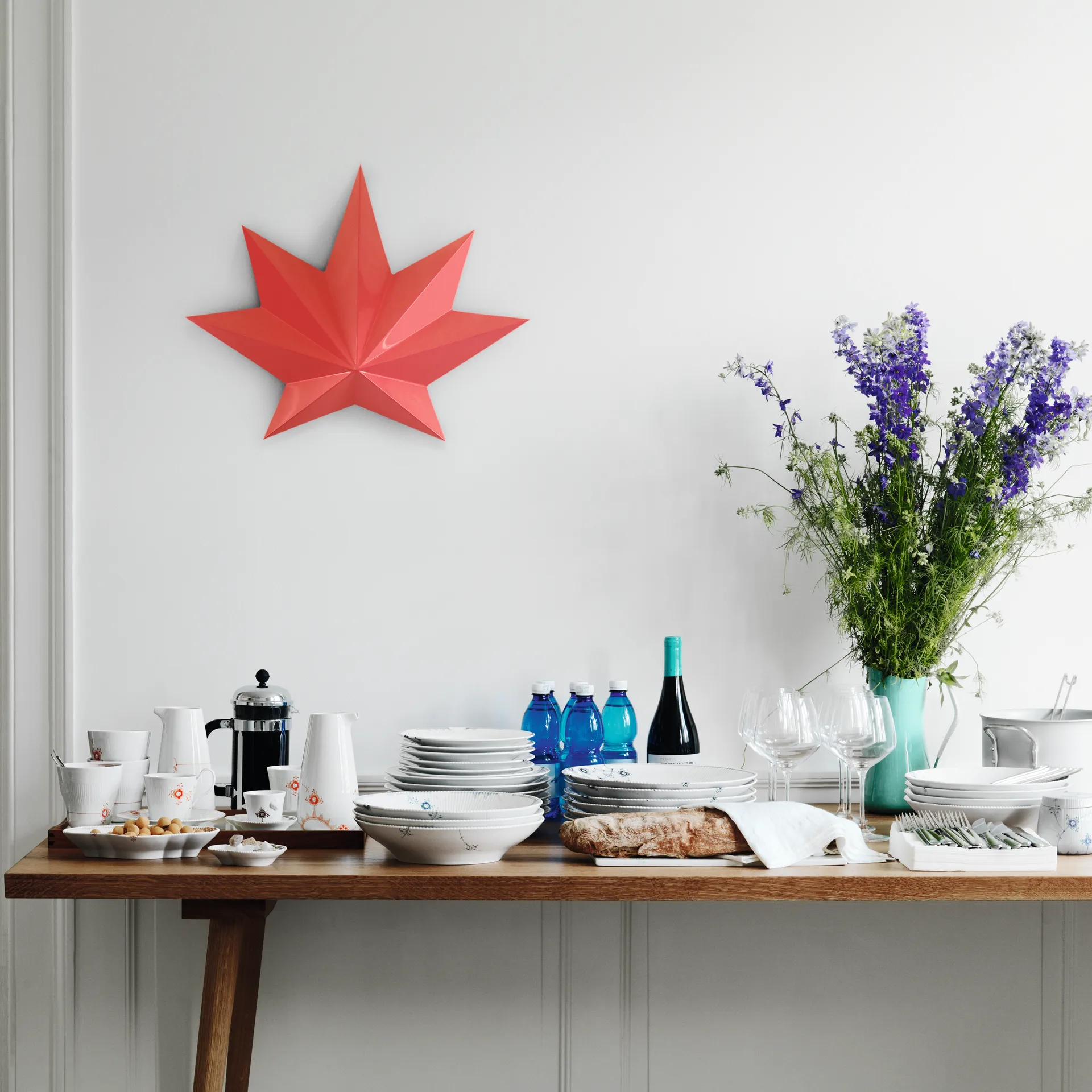 Multifarvet Elements Tallerken, Ø 28 cm - Oyster Royal Copenhagen