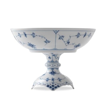 Musselmalet Halvblonde skål på fod - 15 cm - Royal Copenhagen