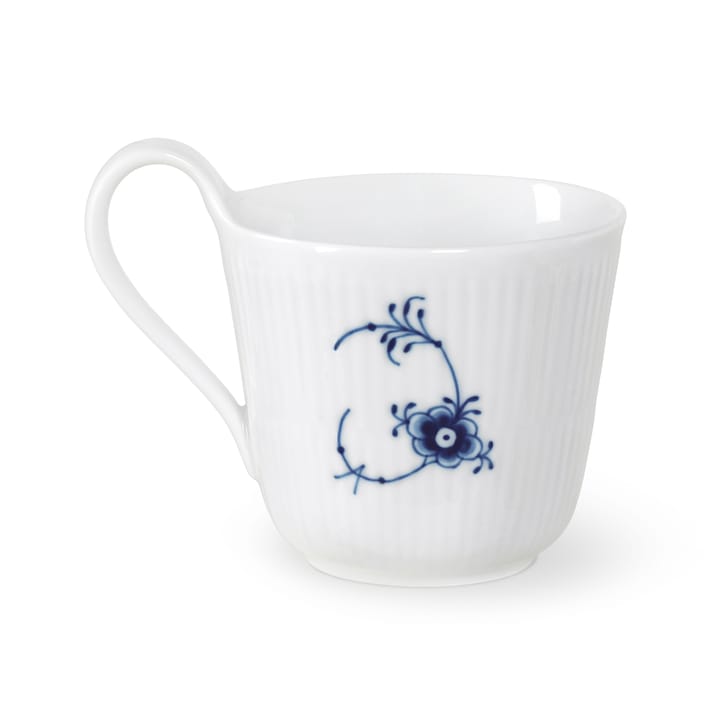 Musselmalet Riflet Alphabet krus 33 cl, L Royal Copenhagen