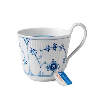 Musselmalet Riflet krus - 33 cl-høj hank - Royal Copenhagen