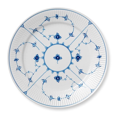 Musselmalet Riflet tallerken, Ø 27 cm Royal Copenhagen