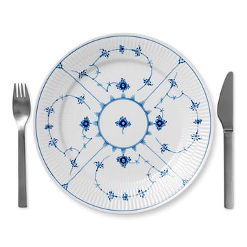 Musselmalet Riflet tallerken - Ø 27 cm - Royal Copenhagen