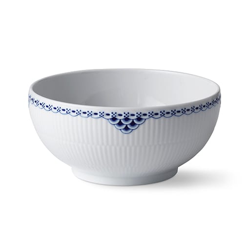 Princesse skål 18 cm, Hvid-blå Royal Copenhagen