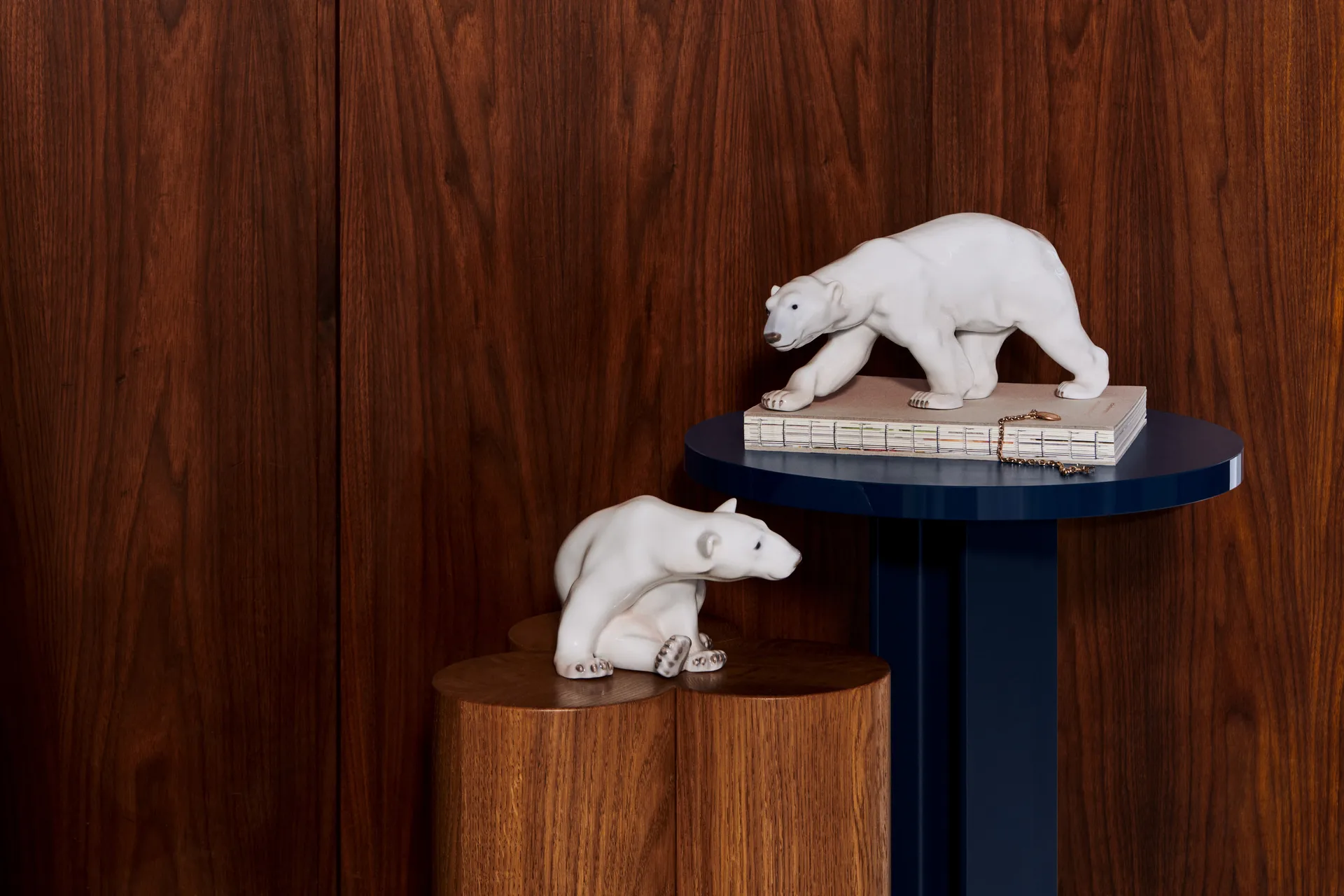 Royal Copenhagen dekoration gående isbjørn, 14 cm Royal Copenhagen