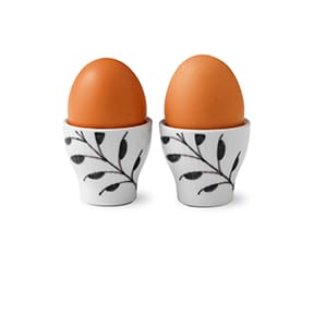 Sort Mega Riflet æggebæger 2 stk, 4,8 cm Royal Copenhagen
