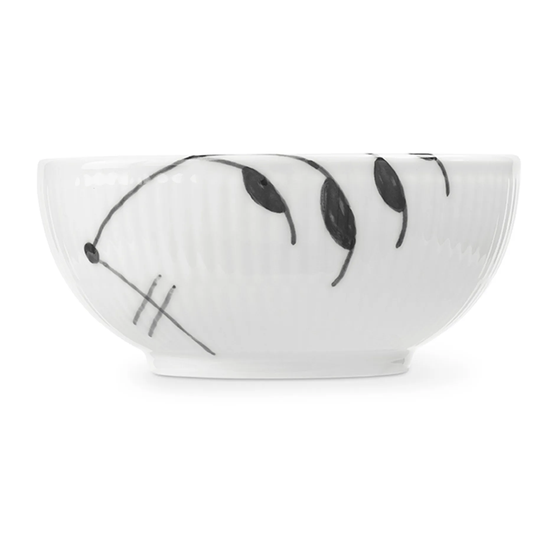 Sort Mega Riflet skål, Ø11,5 cm Royal Copenhagen