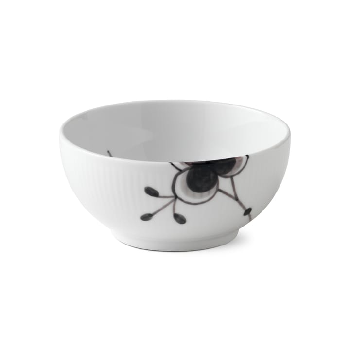 Sort Mega Riflet skål, Ø 13 cm Royal Copenhagen