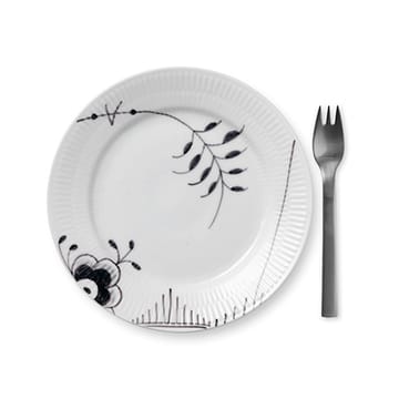 Sort Mega Riflet tallerken 2 - Ø 19 cm - Royal Copenhagen