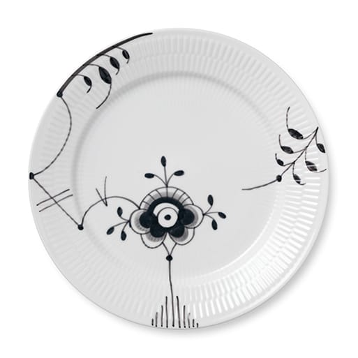 Sort Mega Riflet tallerken 6, Ø 27 cm Royal Copenhagen