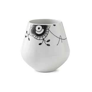 Sort Mega Riflet vase, 12 cm Royal Copenhagen