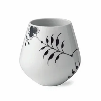 Sort Mega Riflet vase, 15 cm Royal Copenhagen