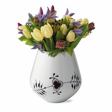 Sort Mega Riflet vase - 20,5 cm - Royal Copenhagen