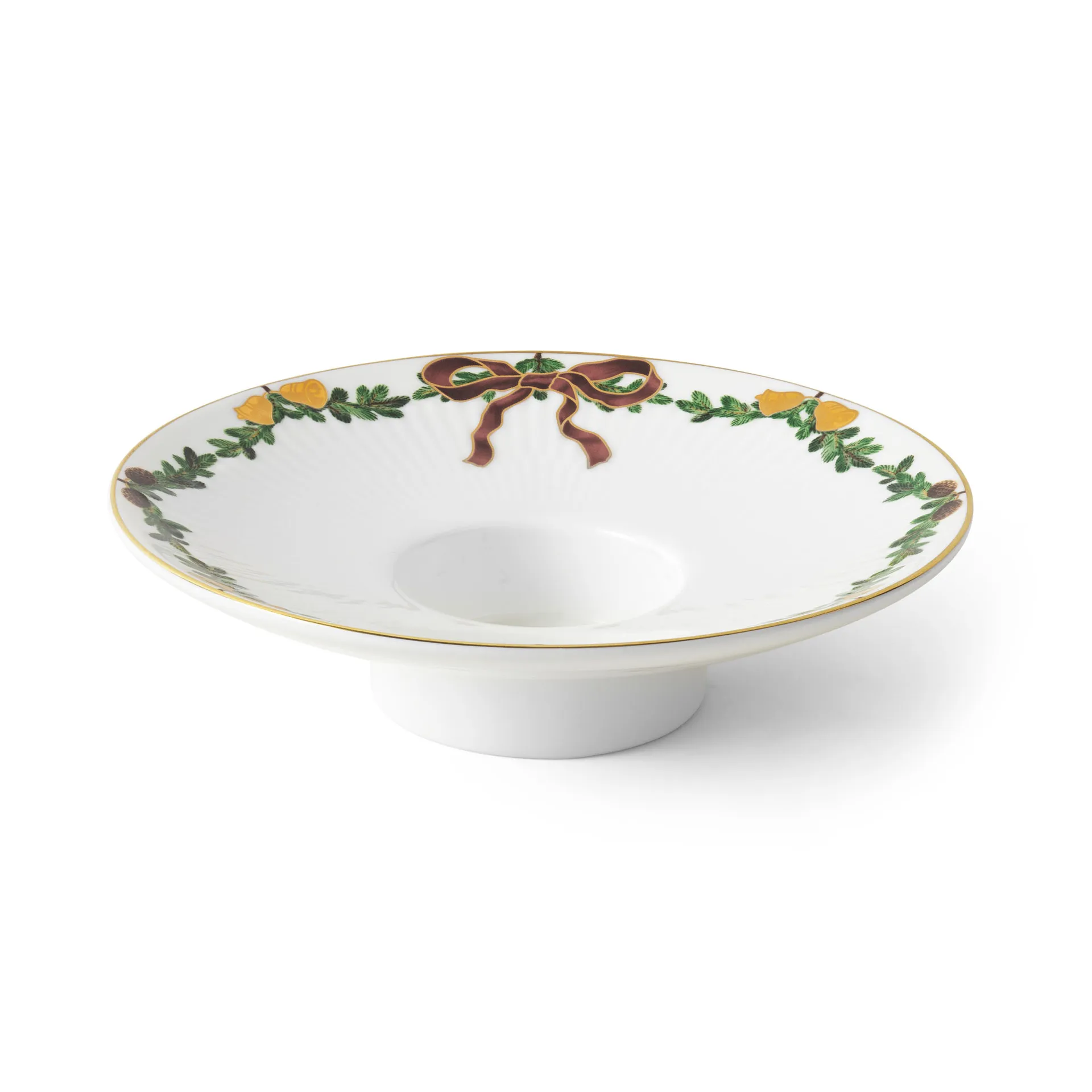 Star Fluted Christmas fyrfadsstage Ø15,5 cm, Hvid Royal Copenhagen