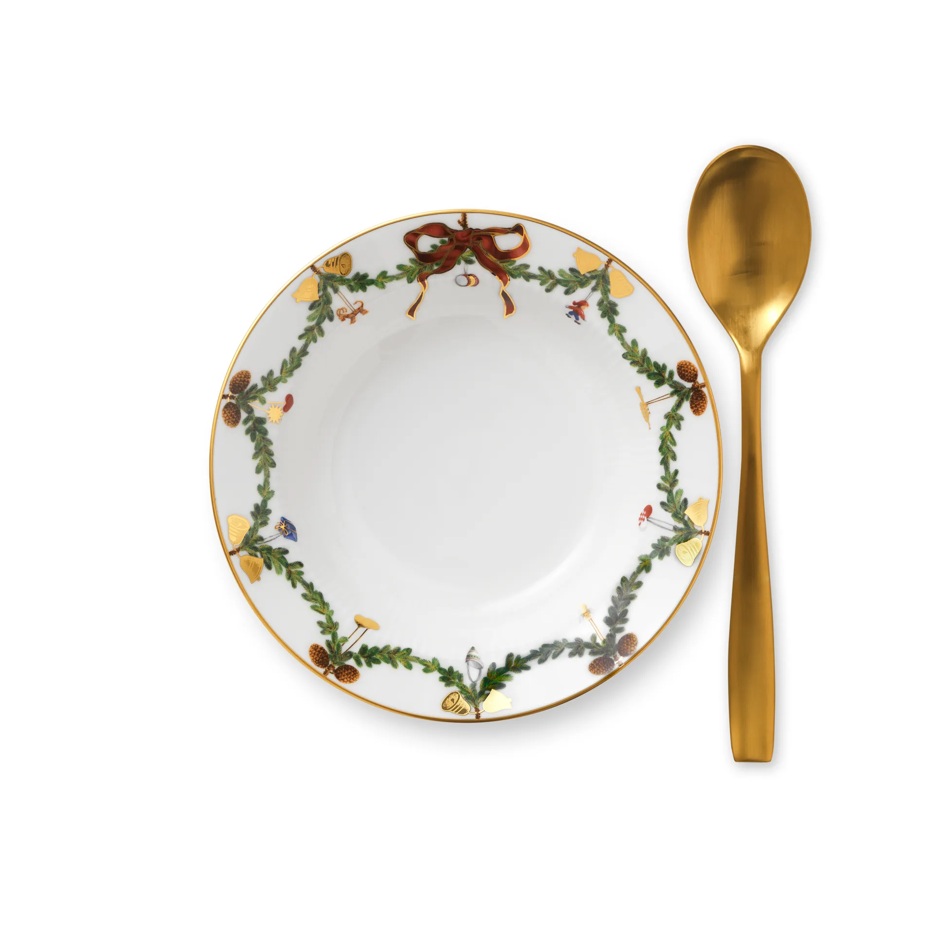 Stjerne Riflet Jul dyb tallerken, Ø 17 cm Royal Copenhagen