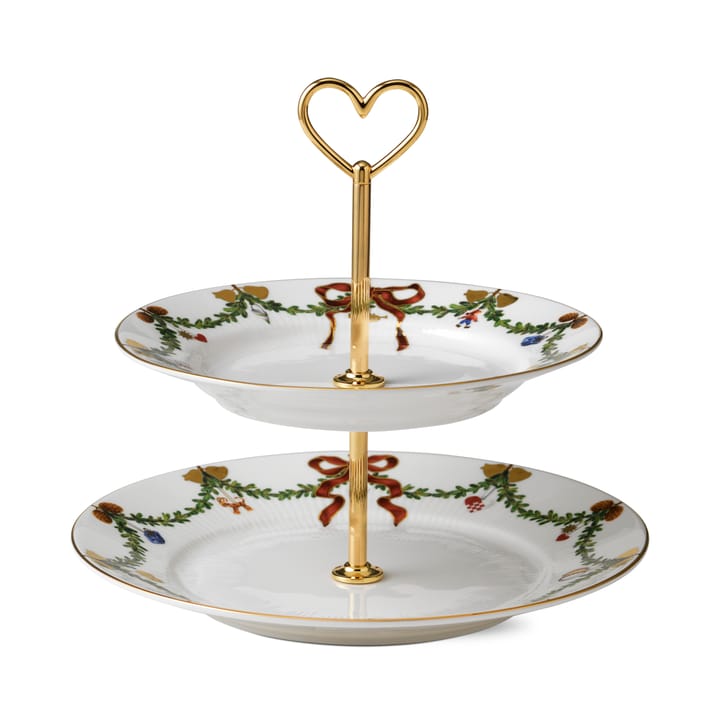 Stjerne Riflet Jul etagere, 23 cm Royal Copenhagen