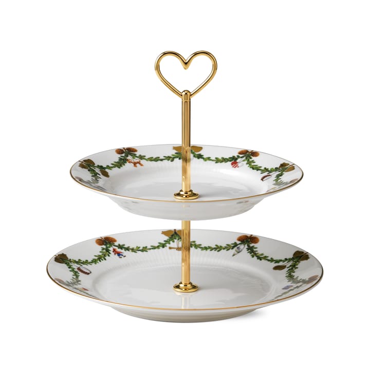 Stjerne Riflet Jul etagere, 23 cm Royal Copenhagen
