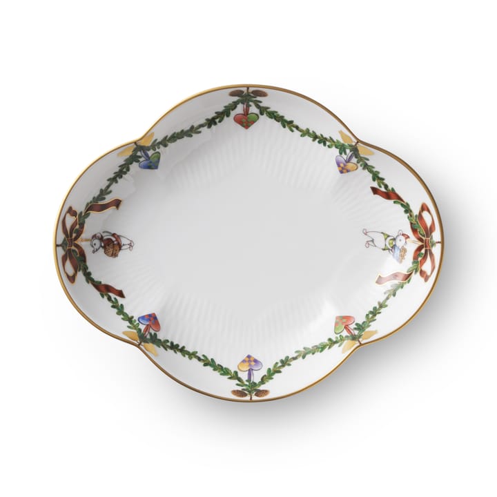 Stjerne Riflet Jul fad, 17,5 cm Royal Copenhagen