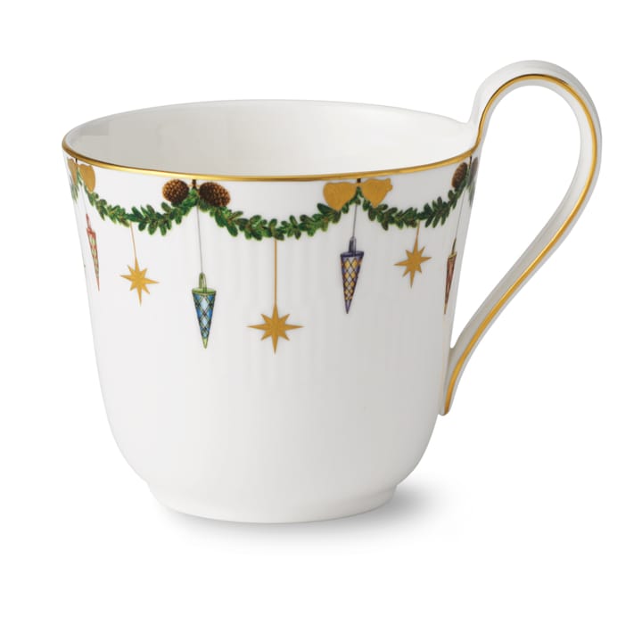 Stjerne Riflet Jul kop med højt håndtag, 33 cl Royal Copenhagen