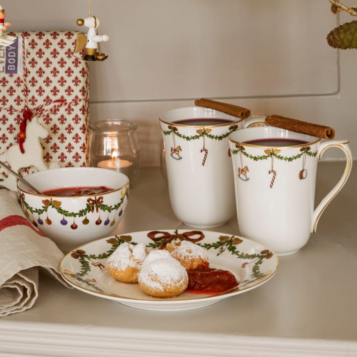 Stjerne Riflet Jul krus 2 stk - 33 cl - Royal Copenhagen