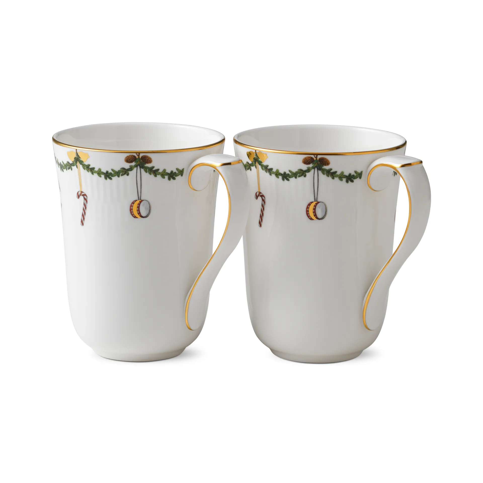 Stjerne Riflet Jul krus 2 stk, 33 cl Royal Copenhagen