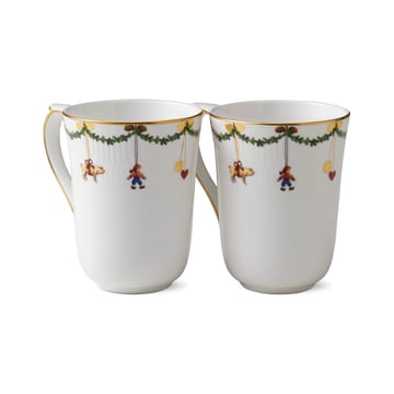 Stjerne Riflet Jul krus 2 stk - 33 cl - Royal Copenhagen