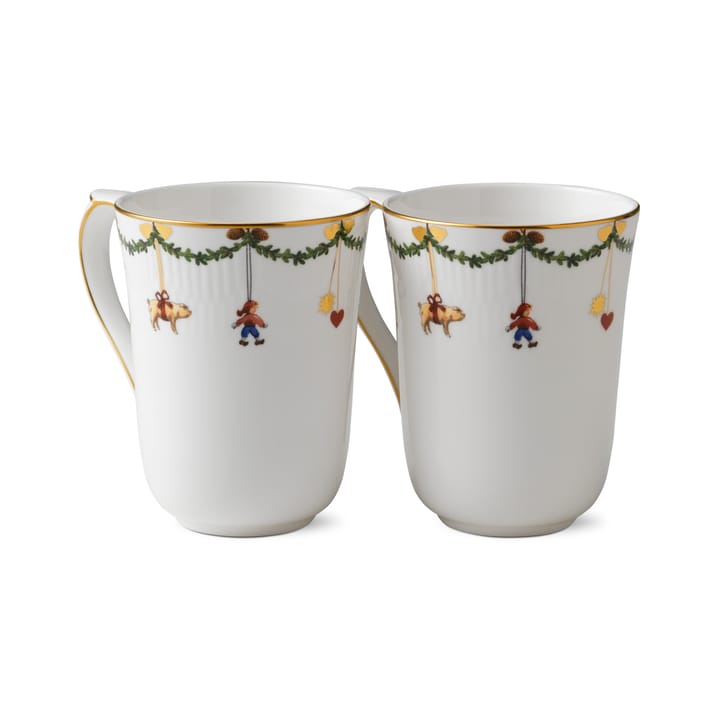 Stjerne Riflet Jul krus 2 stk - 33 cl - Royal Copenhagen