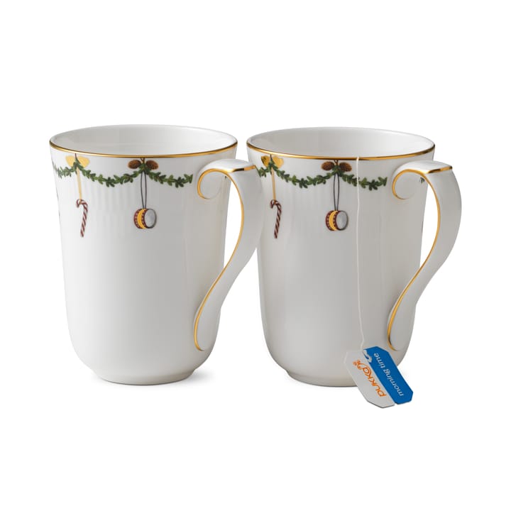 Stjerne Riflet Jul krus 2 stk - 33 cl - Royal Copenhagen