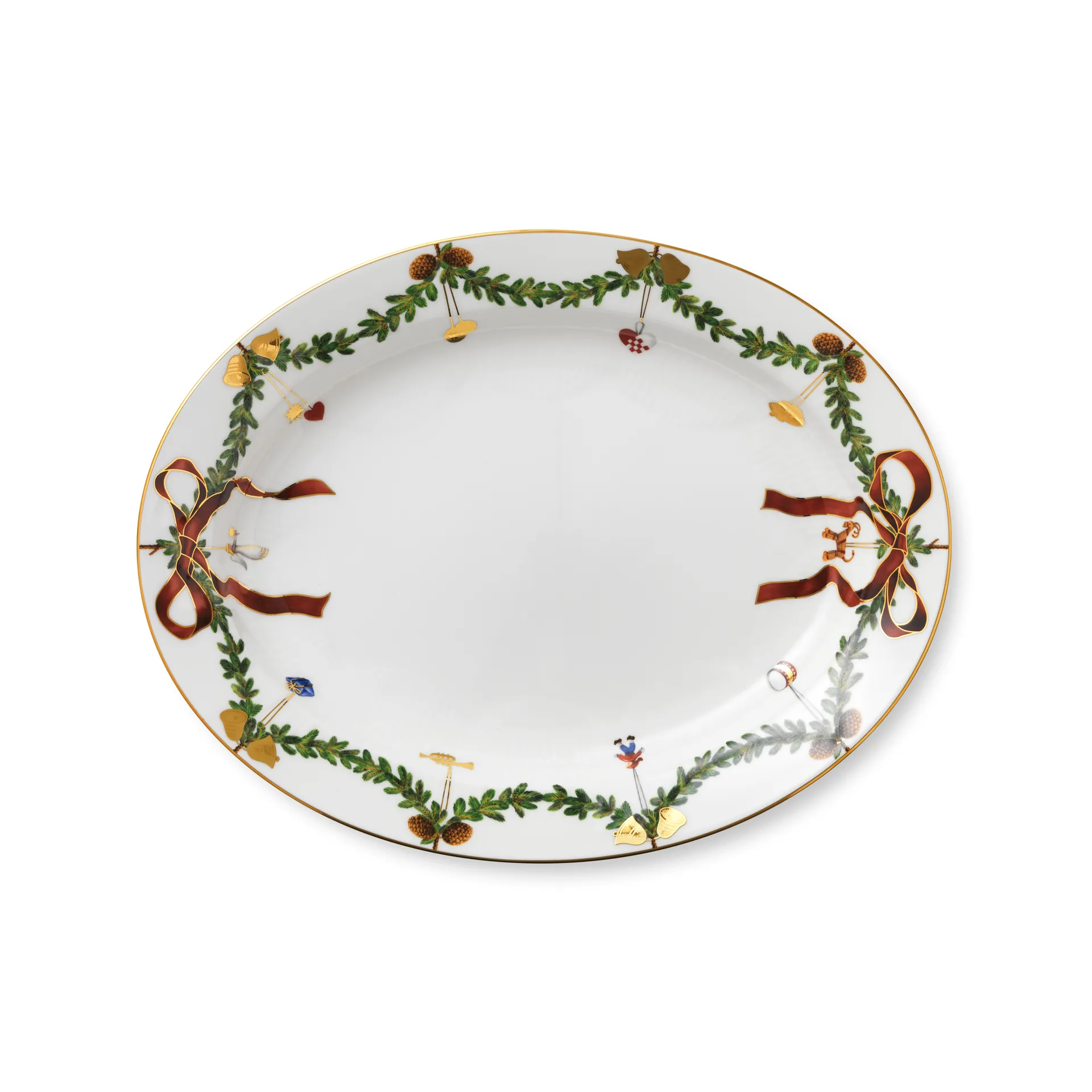 Stjerne Riflet Jul serveringsfad, Ø 37 cm Royal Copenhagen