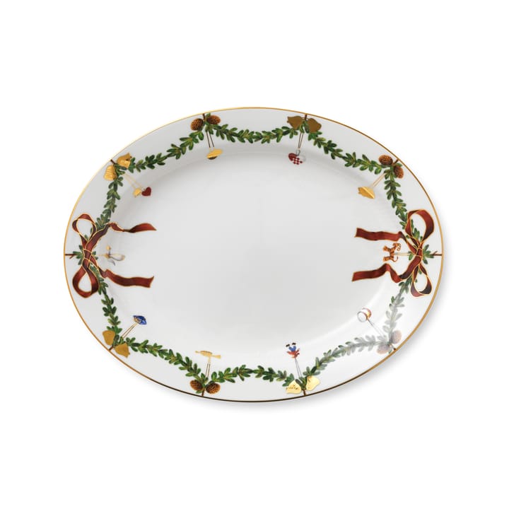 Stjerne Riflet Jul serveringsfad - Ø 37 cm - Royal Copenhagen