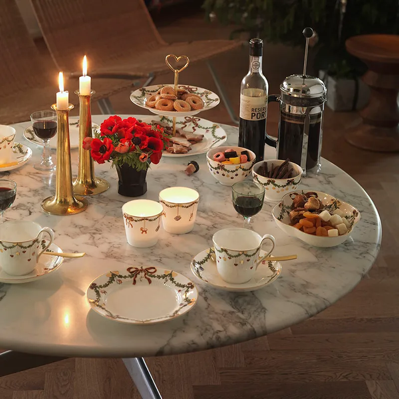 Stjerne Riflet Jul serveringskop 2 stk, 30 cl Royal Copenhagen